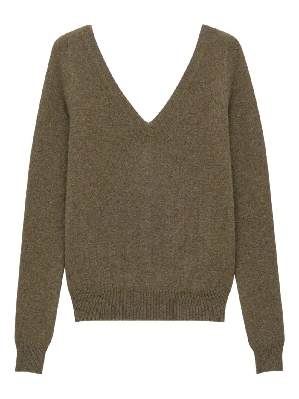 Saint Laurent Women's V-Neck Cashmere Sweater