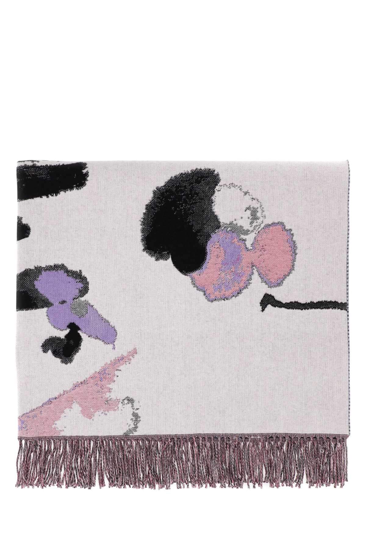 Alexander Mcqueen Women Embroidered Wool Blend Blanket