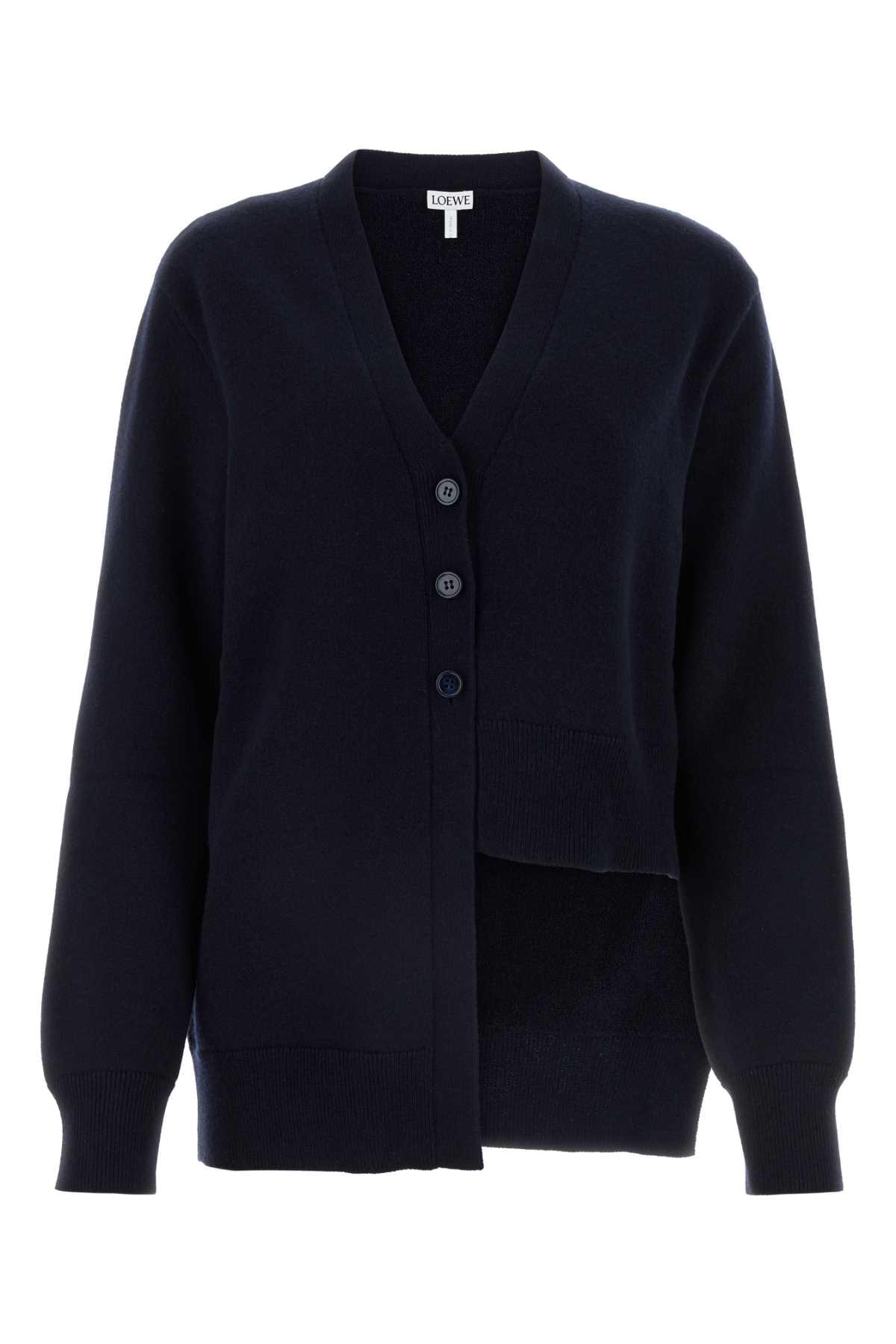 Loewe Women's Midnight Blue Cashmere Cardigan