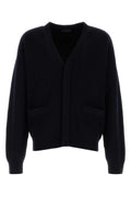 Prada Men's Dark Blue Cashmere Cardigan