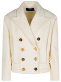 Balmain Women's Short 'Caban' Virgin Wool & Cashmere Jacket