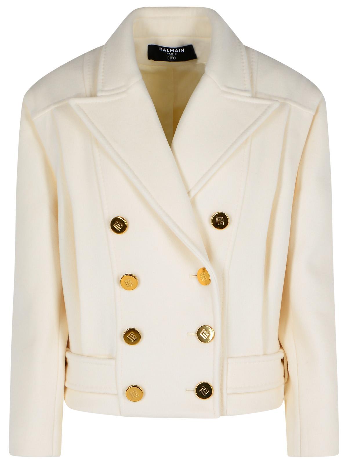 Balmain Women's Short 'Caban' Virgin Wool & Cashmere Jacket