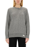 Burberry Women's Cashmere Sweater with Kilt Pin