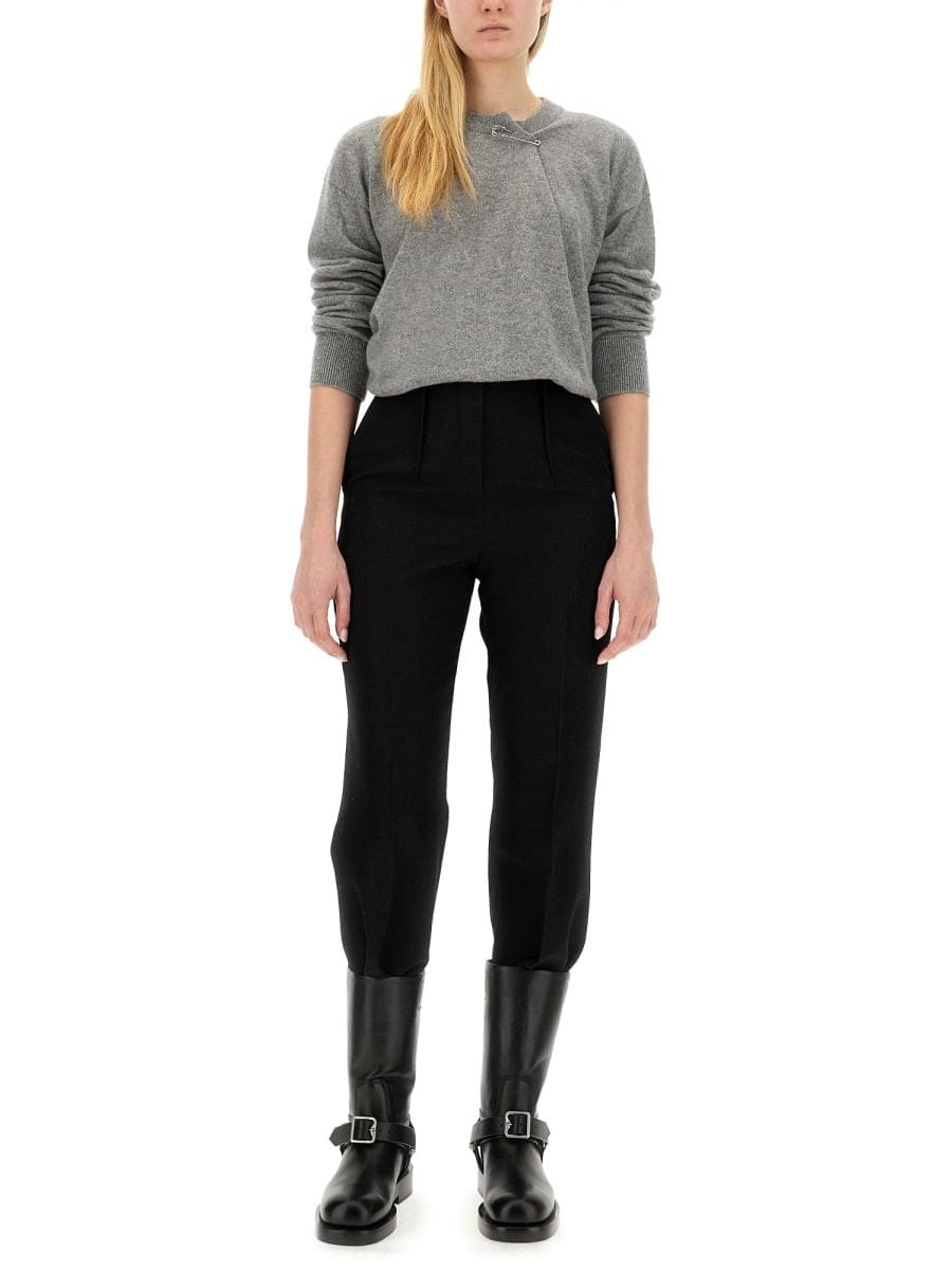 Burberry Women's Cashmere Sweater with Kilt Pin