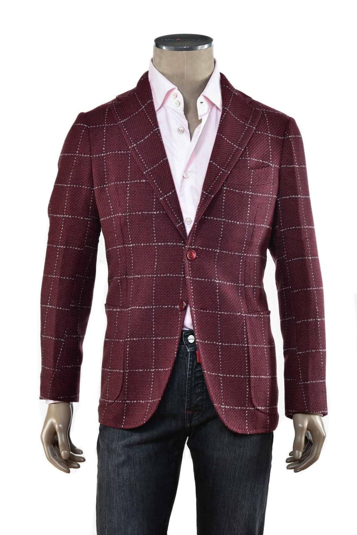 Sartorio Windowpane Cashmere Sport Jacket