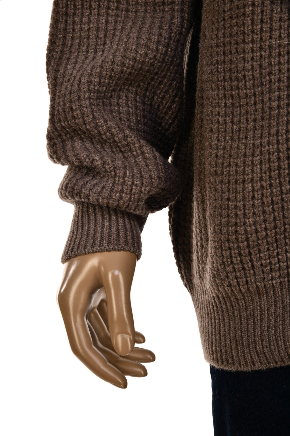 Manrico Cashmere V-Neck Button Up Thick Knit Cardigan