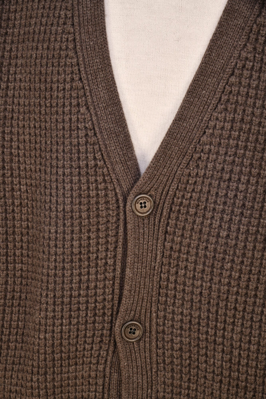 Manrico Cashmere V-Neck Button Up Thick Knit Cardigan