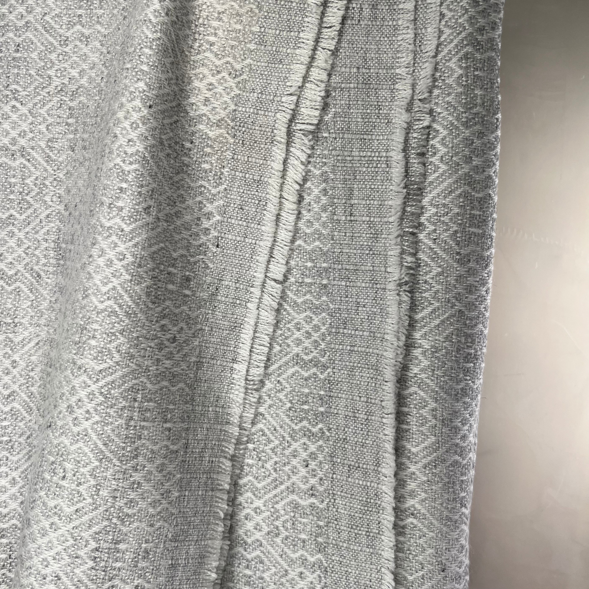 Dhanvi Patterned Cashmere Blanket - Light Grey
