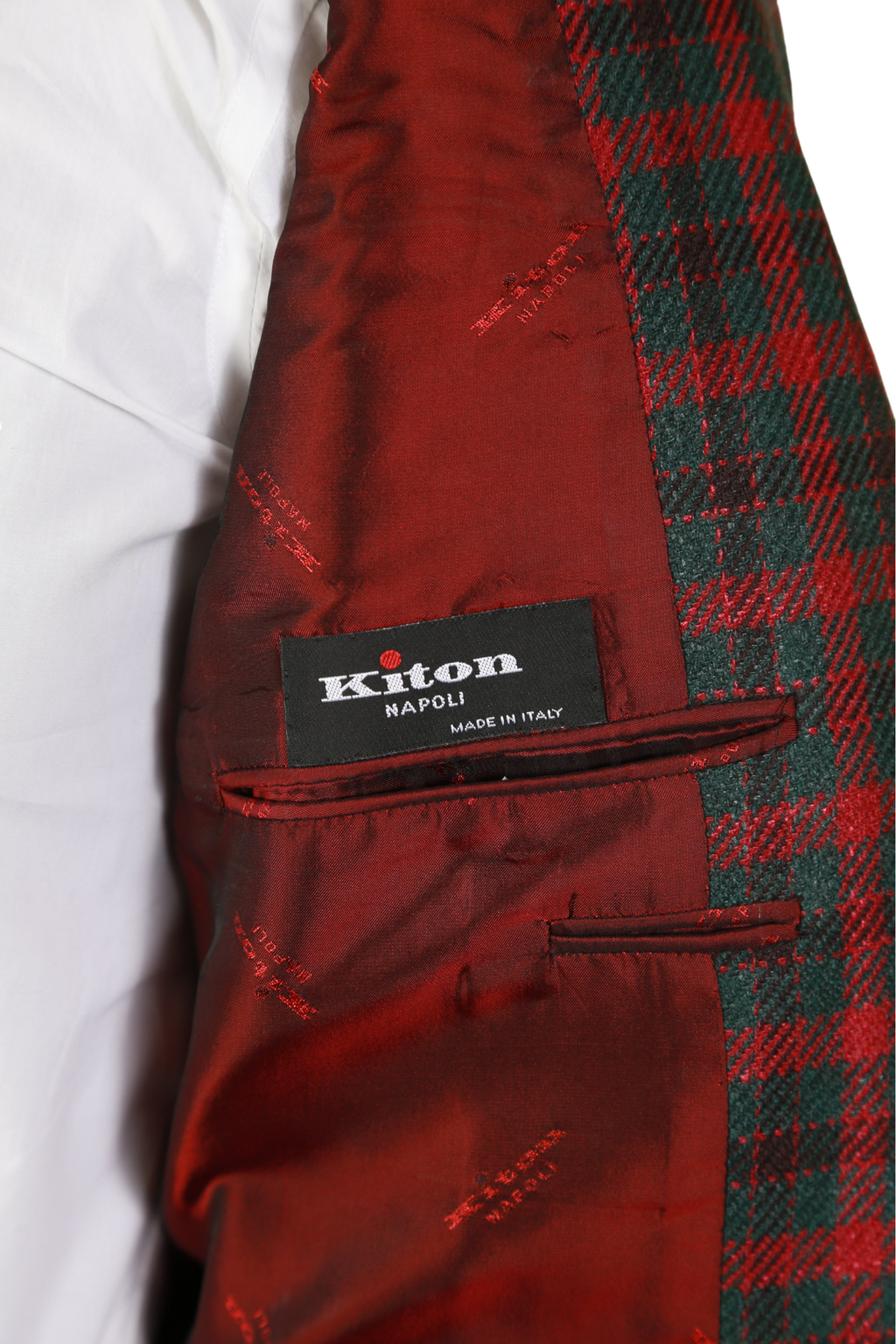 Kiton Checked Cashmere-Silk Sport Jacket