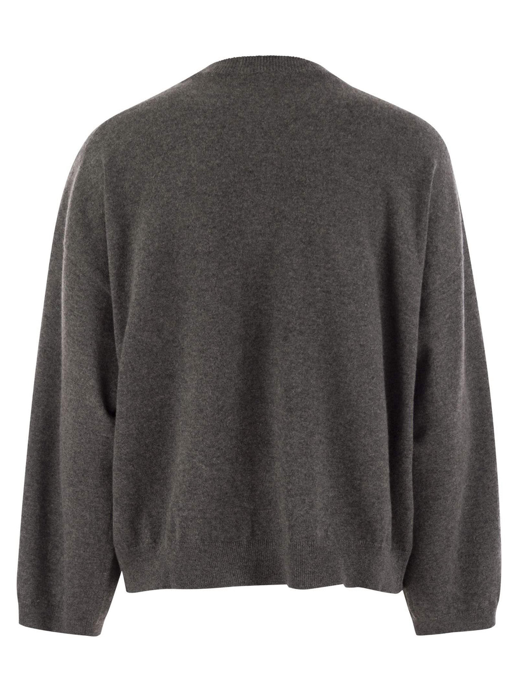 Brunello Cucinelli Women's Cashmere Sweater with Breast Pocket & Jewel Necklace