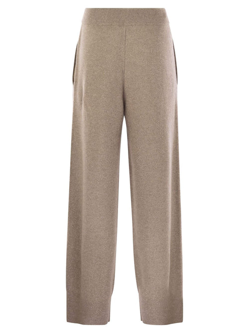 Brunello Cucinelli Women's English Rib Cashmere & Viscose Knit Trousers
