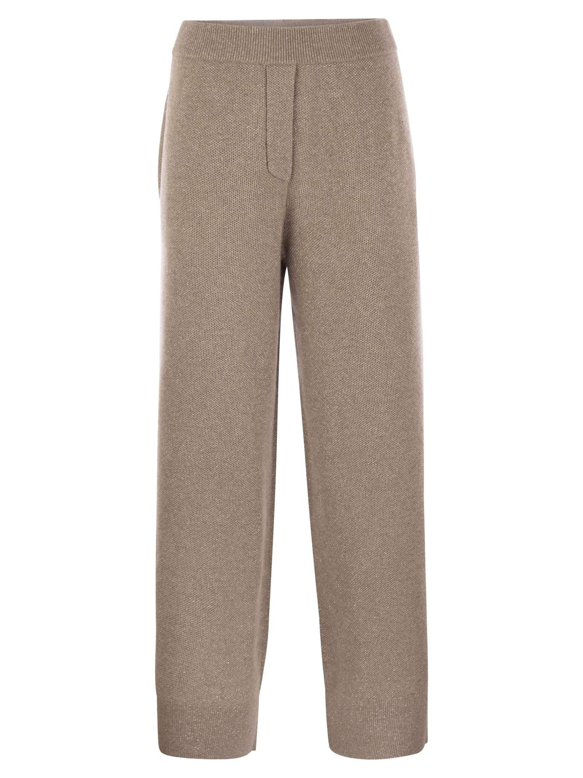 Brunello Cucinelli Women's English Rib Cashmere & Viscose Knit Trousers