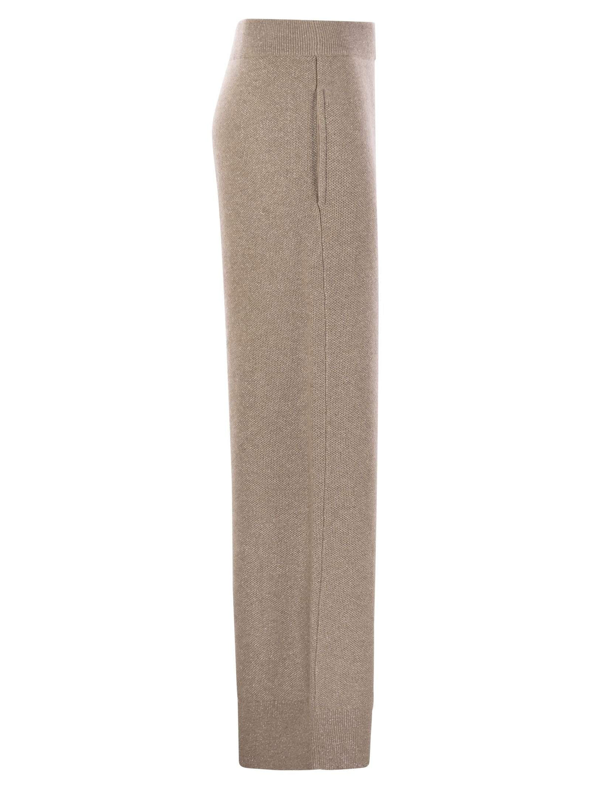 Brunello Cucinelli Women's English Rib Cashmere & Viscose Knit Trousers