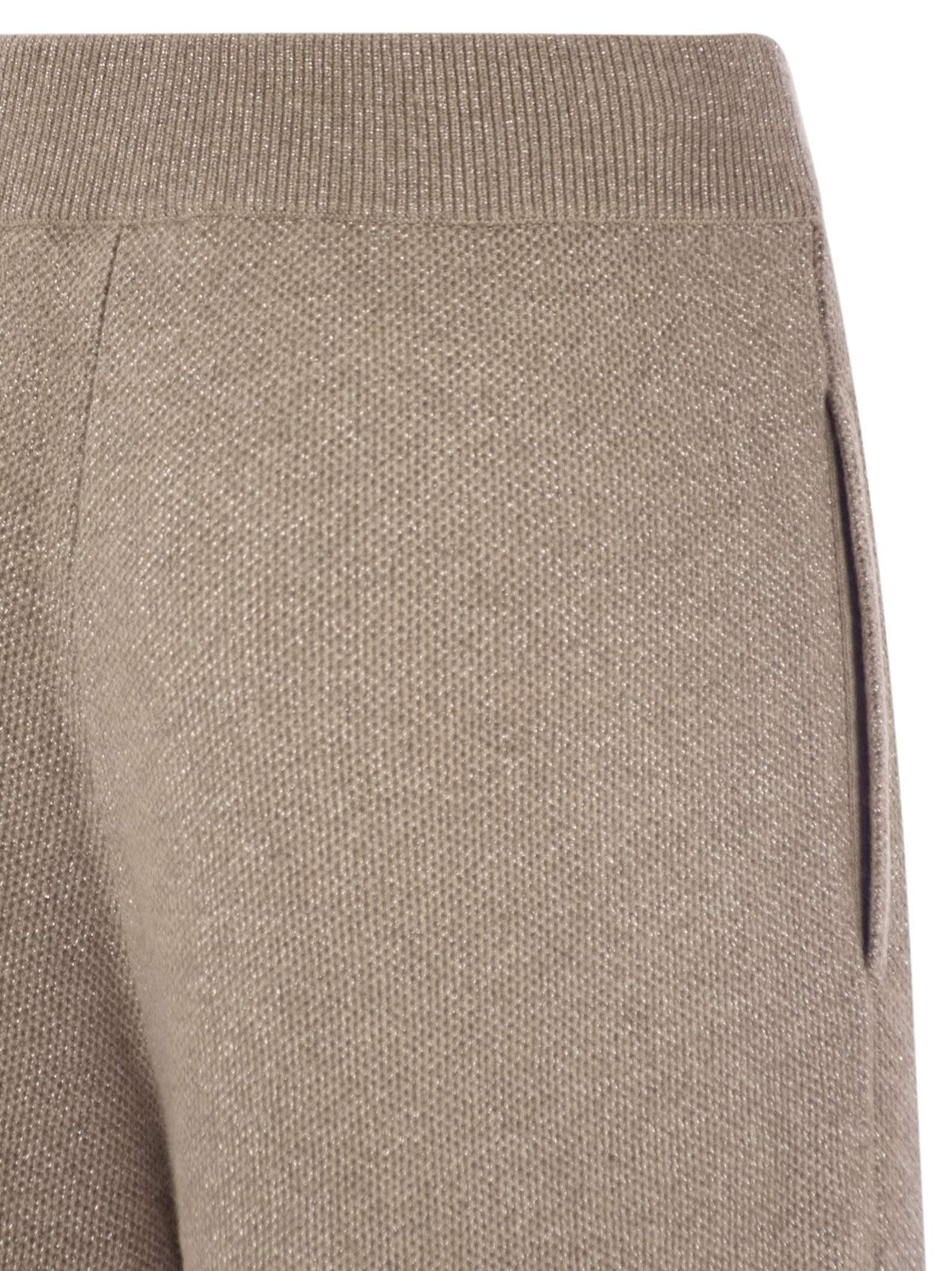 Brunello Cucinelli Women's English Rib Cashmere & Viscose Knit Trousers