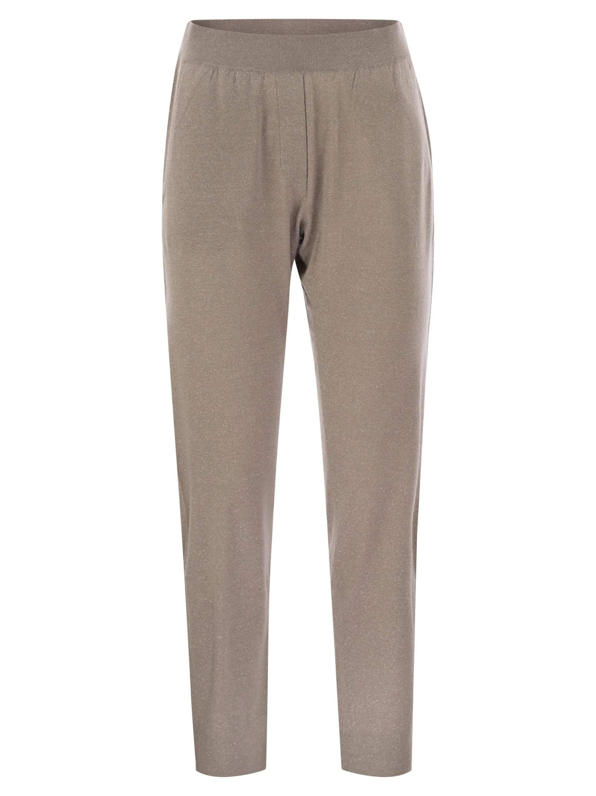 Brunello Cucinelli Women's Sparkling Lightweight Cashmere & Silk Trousers