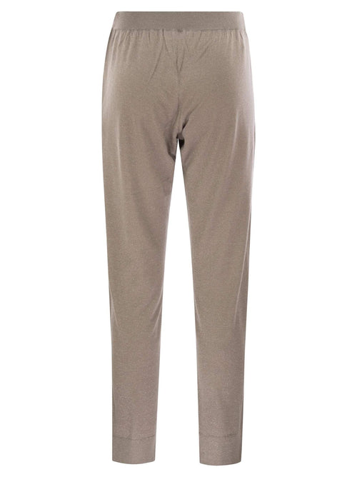 Brunello Cucinelli Women's Sparkling Lightweight Cashmere & Silk Trousers