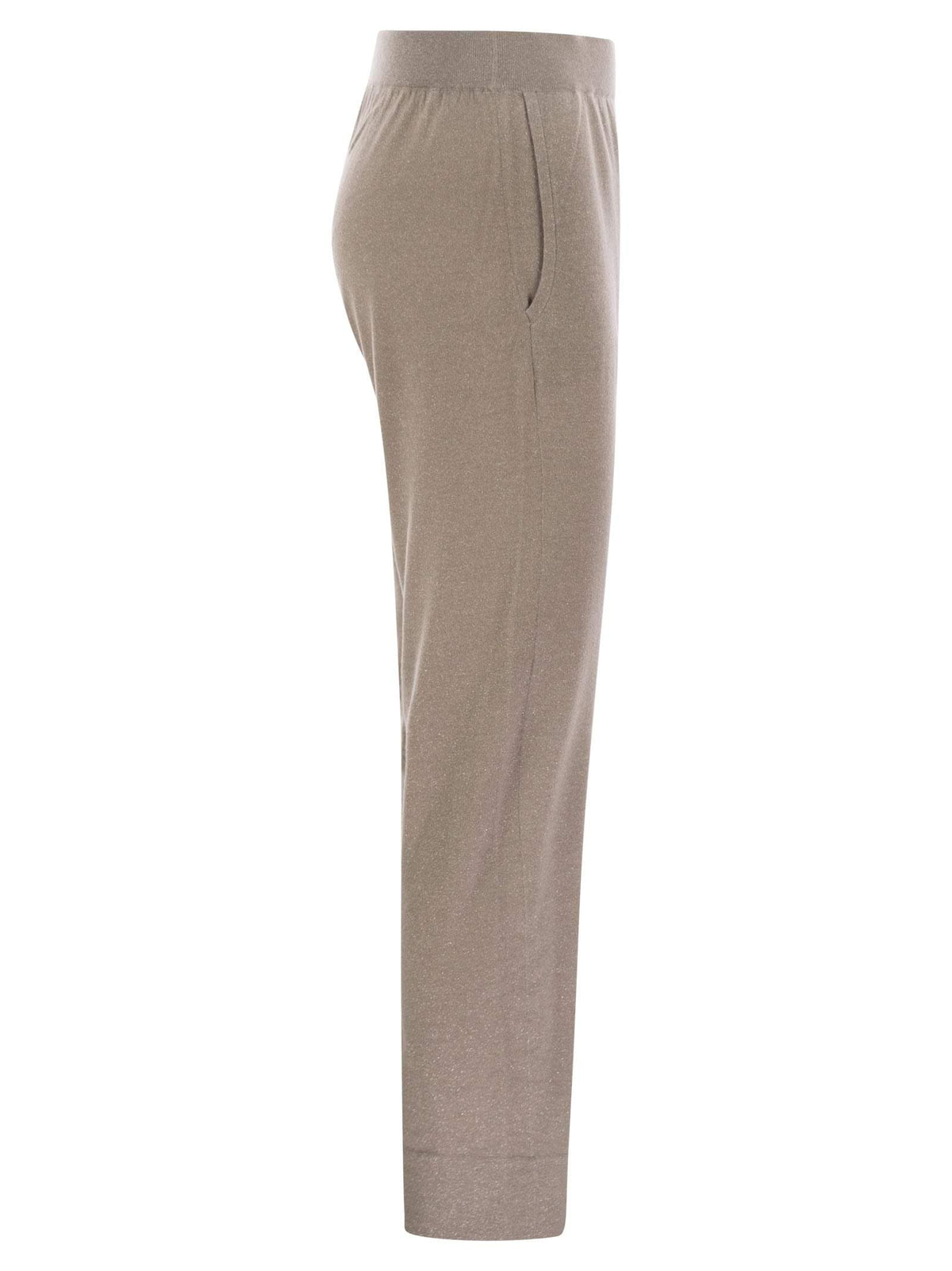 Brunello Cucinelli Women's Sparkling Lightweight Cashmere & Silk Trousers