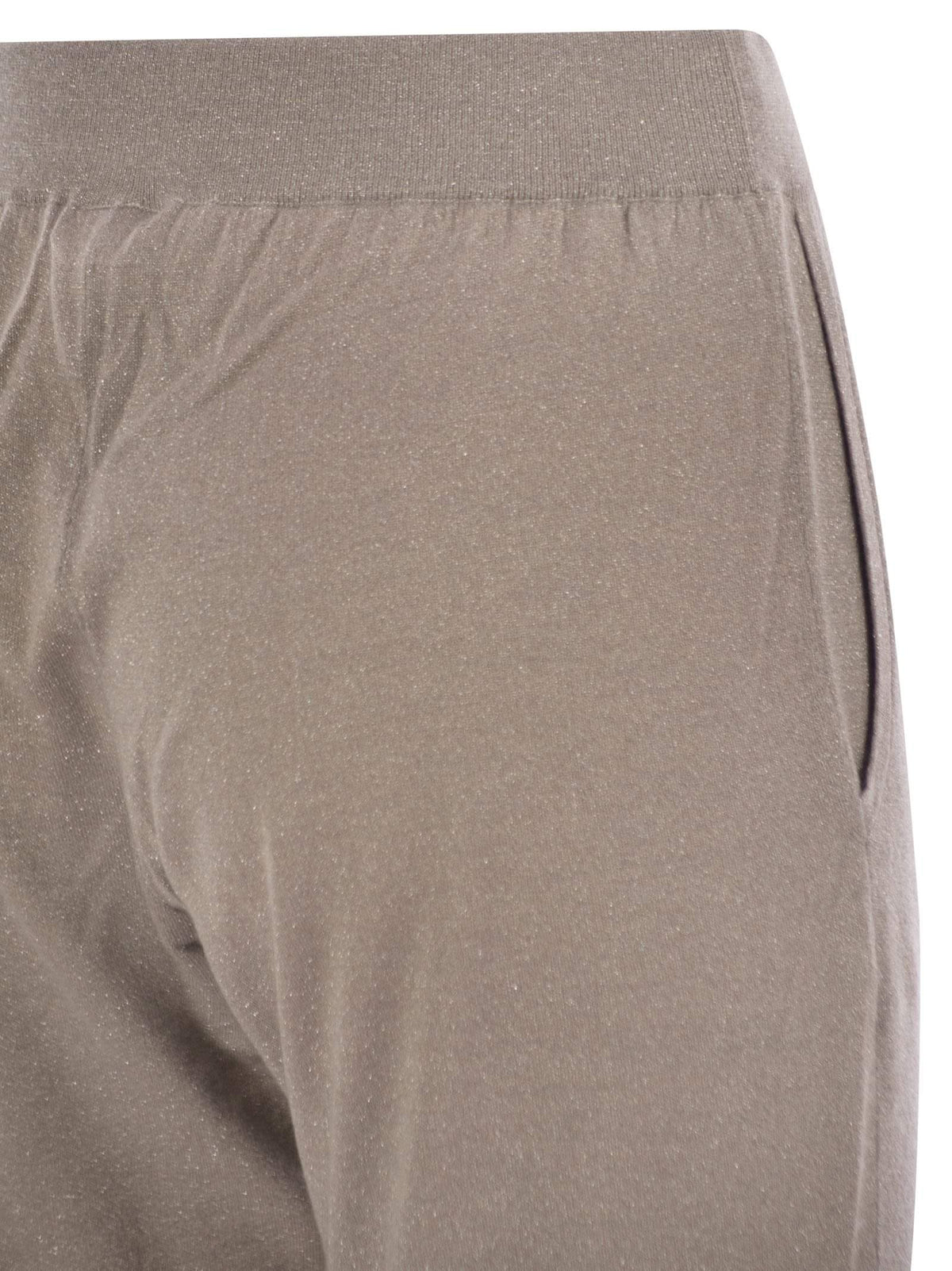 Brunello Cucinelli Women's Sparkling Lightweight Cashmere & Silk Trousers