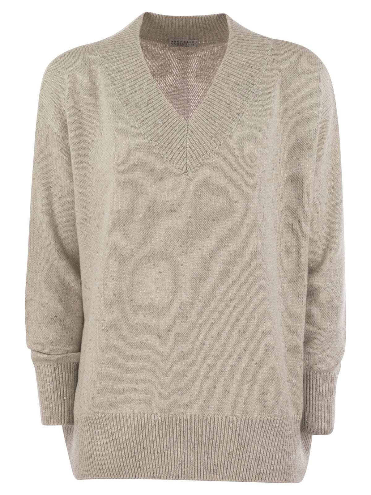 Brunello Cucinelli Women's Cashmere & Silk Sweater with Micro Sequins