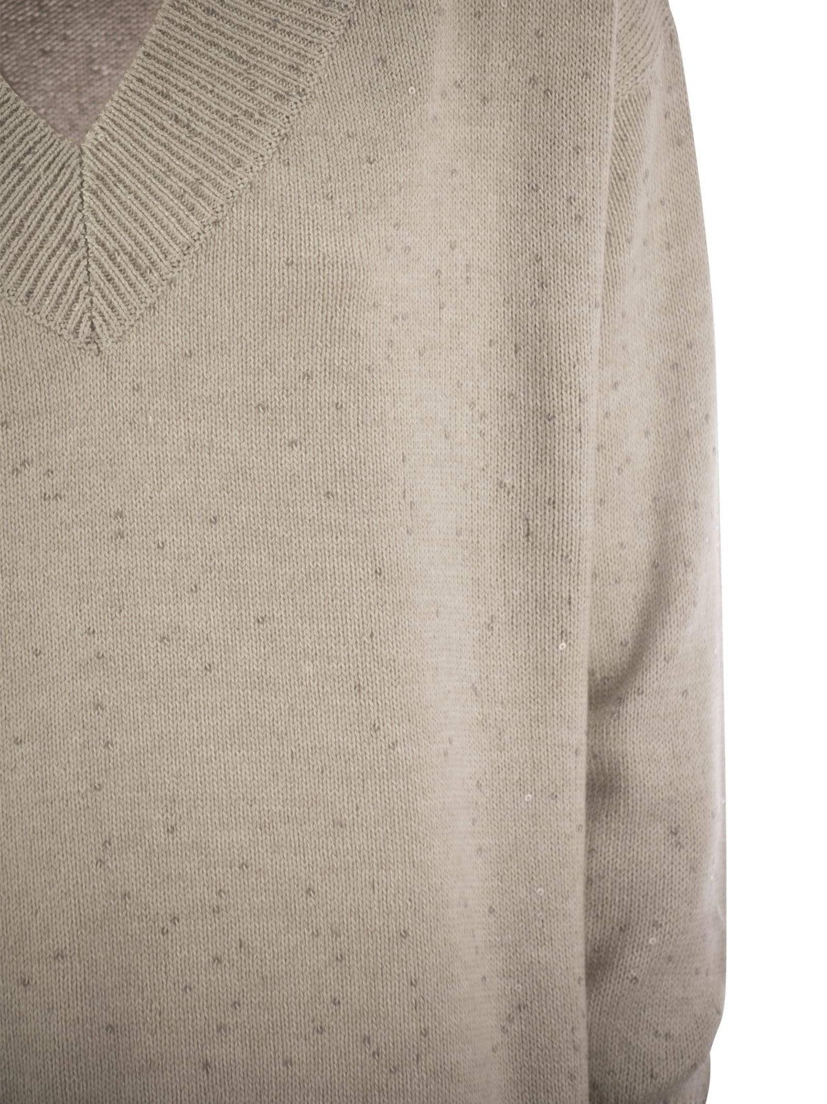 Brunello Cucinelli Women's Cashmere & Silk Sweater with Micro Sequins