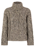Brunello Cucinelli Women's Wool, Cashmere & Mohair Braided Turtleneck Sweater