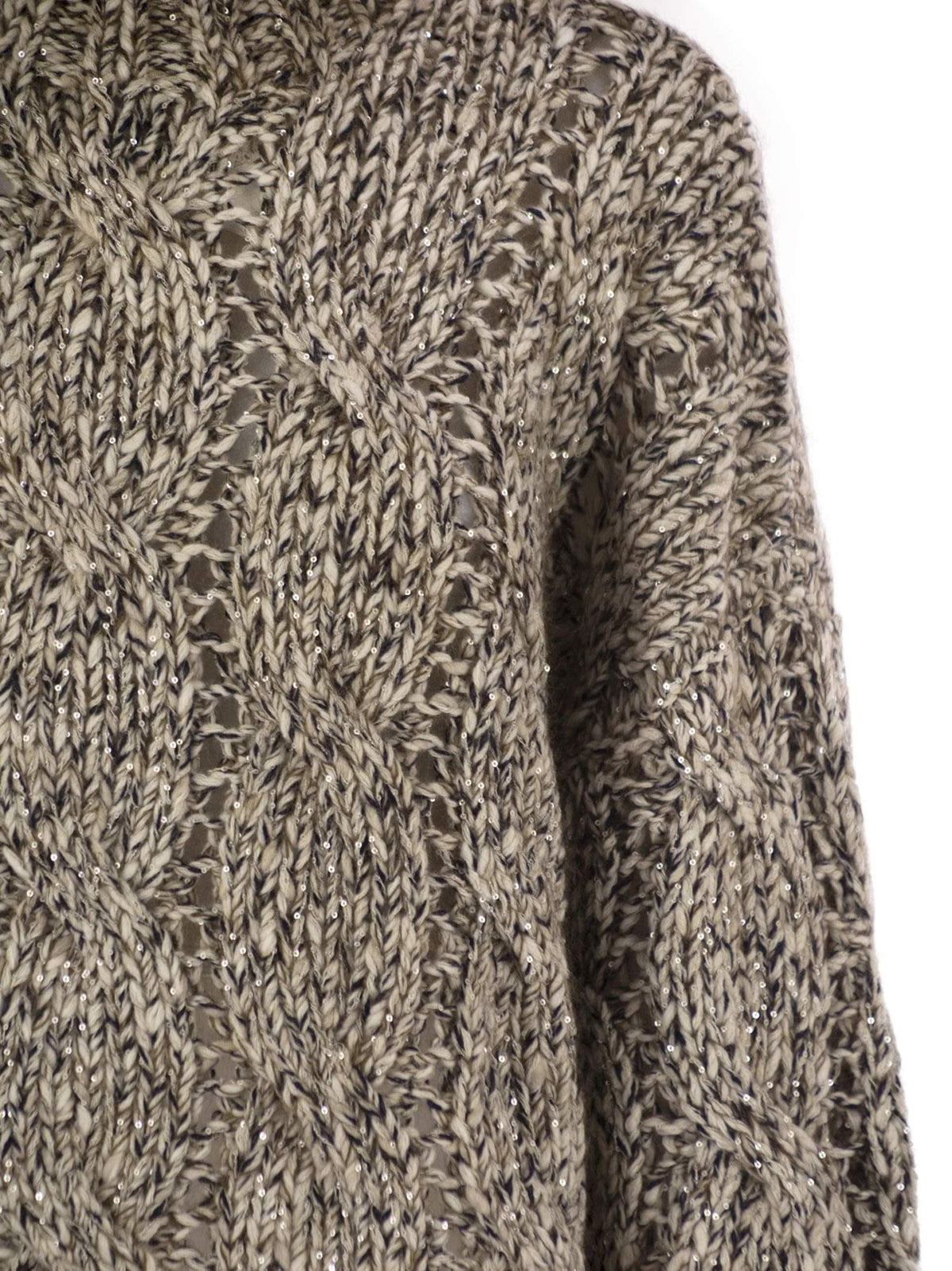 Brunello Cucinelli Women's Wool, Cashmere & Mohair Braided Turtleneck Sweater